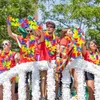 Hawaiianische Leis, bunte Kunstblumen-Halskette, Leis, Produktbild-Vorschau 4