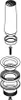 An exploded view diagram showing the assembly of a sink drain. Produktbild-Vorschau