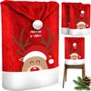 A collage of Christmas-themed chair covers featuring a reindeer design. Produktbild-Vorschau