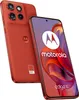 A red Motorola edge 50 Neo smartphone is shown from the back and front, with the screen displaying marketing graphics. Produktbild-Vorschau