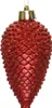 Christbaumschmuck ZAPFEN - Weihnachtsbaumschmuck - bruchfest - glitzernd - H: 8cm - rot - 6er Set Produktbild-Vorschau