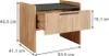 A product shot of a nightstand with dimensions indicated. Podgląd zdjęcia produktu