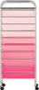 vidaXL Zásuvkový vozík s 10 zásuvkami Ombre Pink Plastic Náhled obrázku produktu 4
