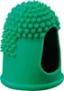 A green finger cot with raised bumps on the top. Produktbild-Vorschau