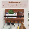 Schlüsselbrett mit Ablage, Schlüsselbrett Holz mit 5 Produktbild-Vorschau 3