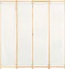 A four-panel room divider standing upright against a white background. Náhled obrázku produktu