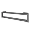 A black metal furniture leg with a rectangular opening, shown against a white background. Voir les images du produit
