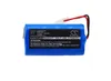 A blue lithium-ion battery pack with black and red wires attached, set against a white background. Produktbild-Vorschau
