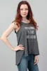 Tom Tailor Damen Top Shirt Grau mit Schriftzug Gr. M Produktbild-Vorschau 3