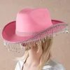 Strass-Cowgirl-Hut im Retro-Western-Stil mit verstellbarer Produktbild-Vorschau 3