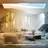 A modern living room with a long, rectangular LED panel light illuminating the space with adjustable color temperature. Anteprima dell’immagine prodotto