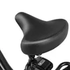 A close-up view of a black bicycle seat. Produktbild-Vorschau