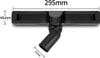 A black vacuum cleaner floor nozzle with measurement labels. Produktbild-Vorschau