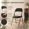 Klappstühle 4er Set Gepolstert, Faltbare Metallstühle bis Produktbild-Vorschau 5