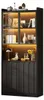Vitrina LED de 80x35x200 cm, armario alto con puertas de Vista previa de la imagen del producto 8