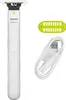 A white Philips OneBlade razor with a green trimming comb and a white USB charging cable are displayed against a white background. Produktbild-Vorschau