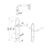 Set maniglia con placca lunga / BB 90 mm DEVON Anteprima dell’immagine prodotto 6
