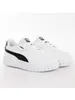 A pair of white Puma sneakers with black accents are displayed on a white background. Voir les images du produit