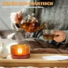 Stövchen, Teewärmer, Kaffeewärmer, aus Aluminium und Holz, Produktbild-Vorschau 6
