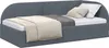 vidaXL Eckbettgestell mit Kopfteil Dunkelgrau 90 cm x 190 Produktbild-Vorschau 1
