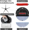 An image showing various parts of a robot vacuum cleaner accessory kit, with labels indicating their installation locations and quantities. Náhled obrázku produktu