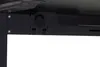A close-up view of the underside of a black desk, showing a cable management system with a circular opening. Anteprima dell’immagine prodotto
