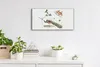 Dekor Leinwand Uhr Wandbilder 60x30 Zeichnung Tier Vogel Produktbild-Vorschau 3