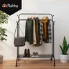 Kleiderständer mit Haken und Ablage 150 × 110 × 57 cm Produktbild-Vorschau 4