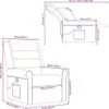 VidaXL 4015647, Tkanina, Szary, Pianka, 110 kg, 730 mm, 915 Podgląd zdjęcia produktu 7