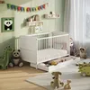 Babybett 60x120 umbaubar mit Schublade & Matratze Produktbild-Vorschau 4