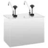 vidaXL Dispenser per salse in acciaio inox 2 x 3,5 litri Anteprima dell’immagine prodotto 3
