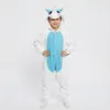 Schlafanzug Onesie Kigurumi Verkleidung Kostüm Weiß Einhorn Produktbild-Vorschau 2