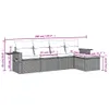 Design 5-tlg. Garten-Sofagarnitur mit Kissen Schwarz Poly Produktbild-Vorschau 3