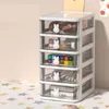 Stolní úložný box, víceúrovňový, průhledný plast, velká Náhled obrázku produktu 2
