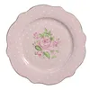 Clayre & Eef Frühstücksteller Ø 20 cm Rosa Porzellan Rosen Produktbild-Vorschau 1