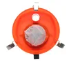 The image shows the inside of an orange device with a white filter bag containing dark material. Náhled obrázku produktu