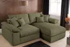 riess-ambiente Ecksofa ATMOSPHERE XL 245cm grün Cord Produktbild-Vorschau 5