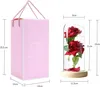Rosen Schönheits im Glas, LED-Lichter, künstliche Blumen, Produktbild-Vorschau 2