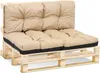 Palettenkissen Outdoor Waschbar - Set: 40x120 cm + 80x120 Produktbild-Vorschau 1