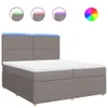 Boxspringbett mit Matratze Taupe 200x200 cm Stoff Produktbild-Vorschau 1