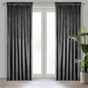 Samtvorhang ROSA schwarz 135x300 cm Kräuselband Produktbild-Vorschau 1