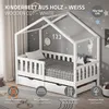 ML-Design Kinderbett Hausbett 70x140 cm Weiß mit 2 Produktbild-Vorschau 2