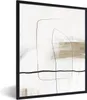 MuchoWow® Gerahmtes Poster Farbe - Kunst - Schwarz - Weiß Produktbild-Vorschau 1