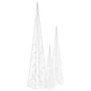 The Living Store LED-Leuchtkegel-Set Acryl Deko Blau Produktbild-Vorschau 3