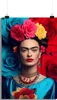 Frida Kahlo Poster - Porträt Poster - Maler Poster - Blumen Produktbild-Vorschau 1