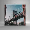 Wanduhr - Quadrat - Glasuhr - Manhattan Brücke Brücke - Produktbild-Vorschau 3