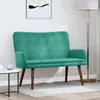 vidaXL 2-Sitzer Sofa Türkis 115 x 61 x 87 cm Samt Produktbild-Vorschau 2