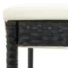 vidaXL Tabouret de bar de jardin avec coussin 2 pcs. noir Voir les images du produit 8