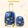 COSTWAY 2 pezzi valigia per bambini + zaino, trolley per Anteprima dell’immagine prodotto 2
