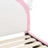 Bedframe voor kinderen met hoofdbord Roze 80 x 160 cm PU Productafbeelding-voorbeeld 8